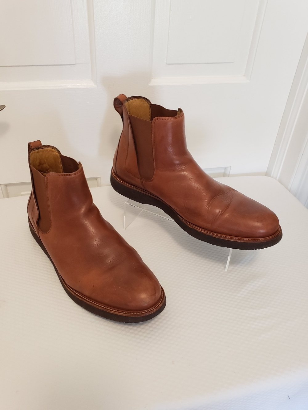 Samuel Hubbard "Chelsea" Cognac In Color Brown Leather Boots Size 13, Casual